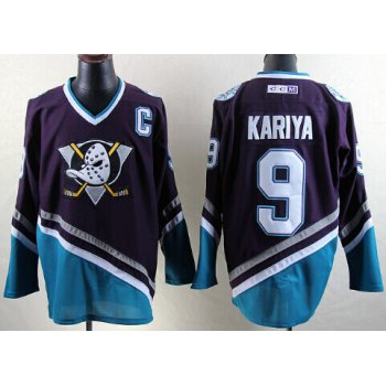 Anaheim Ducks #9 Paul Kariya Purple Throwback CCM Jersey