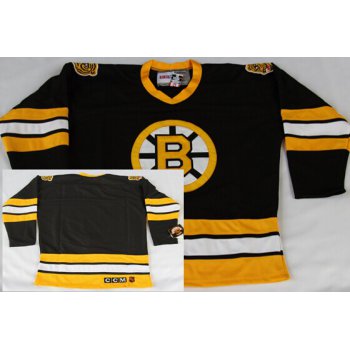 Boston Bruins Blank Black Throwback CCM Jersey