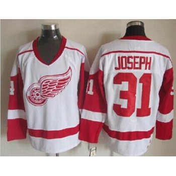 Detroit Red Wings #31 Curtis Joseph White Throwback CCM Jersey