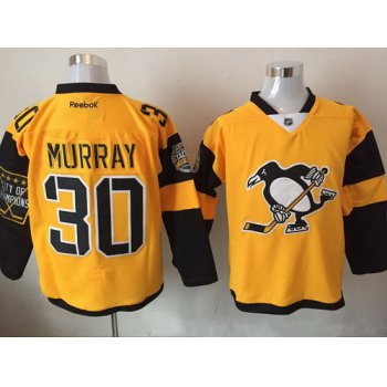 Men's Pittsburgh Penguins #30 Matt Murray Yellow 2017 Stadium Series Stitched NHL Reebok Hockey Jersey