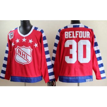 NHL 1992 All-Star #30 Ed Belfour Red 75TH Throwback CCM Jersey
