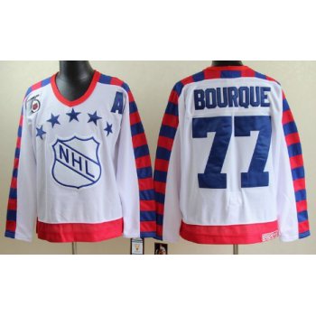 NHL 1992 All-Star #77 Ray Bourque White 75TH Throwback CCM Jersey