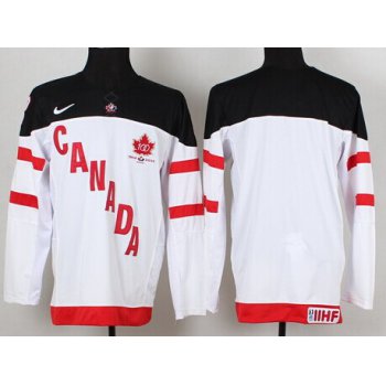 2014/15 Team Canada Blank White 100TH Jersey