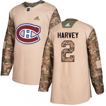 Adidas Canadiens #2 Doug Harvey Camo Authentic 2017 Veterans Day Stitched NHL Jersey