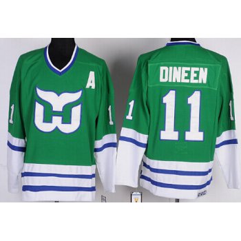 Hartford Whalers #11 Kevin Dineen Green Throwback CCM Jersey