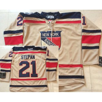 New York Rangers #21 Derek Stepan 2012 Winter Classic Cream Jersey