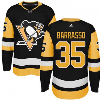Adidas Pittsburgh Penguins #35 Tom Barrasso Black Alternate Authentic Stitched NHL Jersey