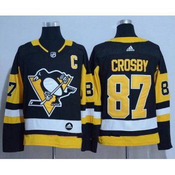 Adidas Pittsburgh Penguins #87 Sidney Crosby Black Alternate Authentic Stitched NHL Jersey