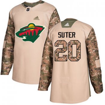 Adidas Wild #20 Ryan Suter Camo Authentic 2017 Veterans Day Stitched NHL Jersey