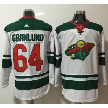 Adidas Wild #64 Mikael Granlund White Road Authentic Stitched NHL Jersey