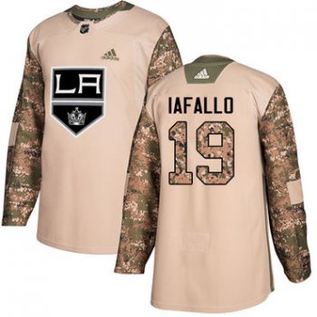 Adidas Kings #19 Alex Iafallo Camo Authentic 2017 Veterans Day Stitched NHL Jersey
