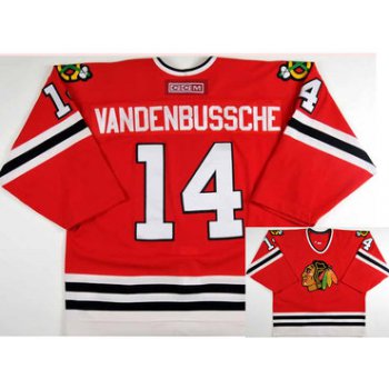 Men's Chicago Blackhawks #14 Ryan Vandenbussche CCM Throwback NHL Hockey Jersey