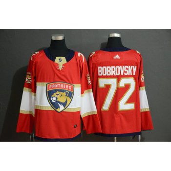 Men's Florida Panthers 72 Sergei Bobrovsky Red Adidas Jersey
