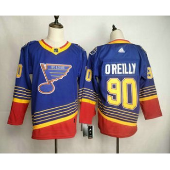 Men's St. Louis Blues #90 Ryan O'Reilly Blue Adidas Stitched NHL Throwback Jersey