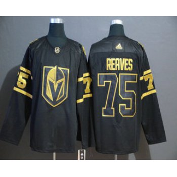Men's Vegas Golden Knights #75 Ryan Reaves Black Golden Adidas Stitched NHL Jersey