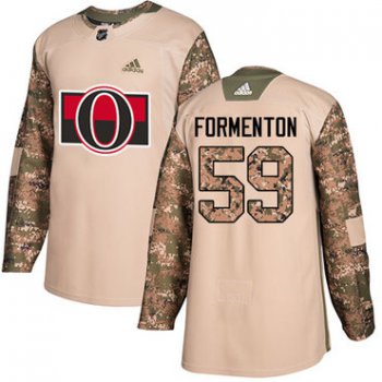 Adidas Ottawa Senators #59 Alex Formenton Camo Authentic 2017 Veterans Day Stitched NHL Jersey