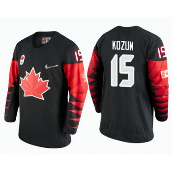 Men Canada Team #15 Brandon Kozun Black 2018 Winter Olympics Jersey