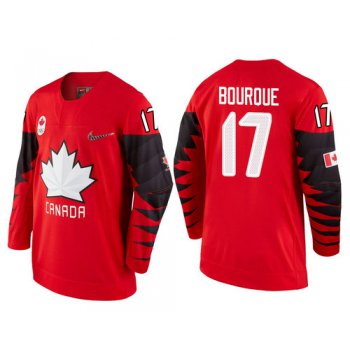 Men Canada Team #17 Rene Bourque Red 2018 Winter Olympics Jersey