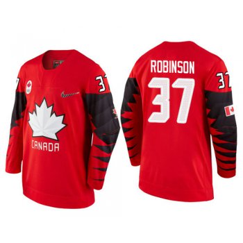 Men Canada Team #37 Mat Robinson Red 2018 Winter Olympics Jersey