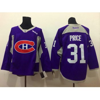 Montreal Canadiens #31 Carey Price 2014 Training Purple Jersey
