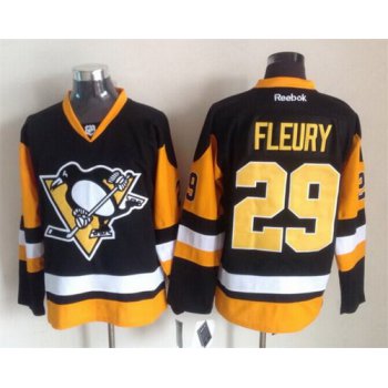 Pittsburgh Penguins #29 Marc-Andre Fleury Black Third Jersey