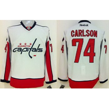 Washington Capitals #74 John Carlson White Jersey