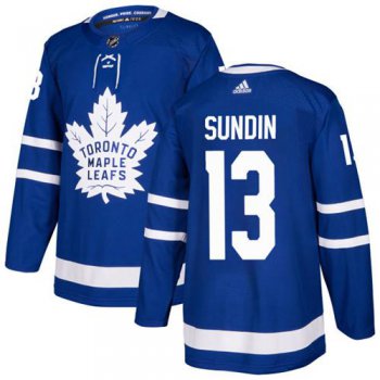 Adidas Toronto Maple Leafs #13 Mats Sundin Blue Home Authentic Stitched NHL Jersey