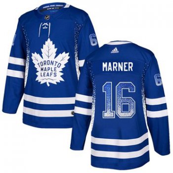 Adidas Toronto Maple Leafs #16 Mitchell Marner Blue Home Authentic Drift Fashion Stitched NHL Jersey