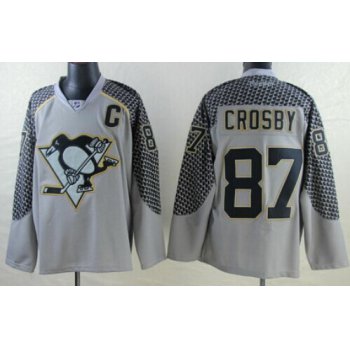 Pittsburgh Penguins #87 Sidney Crosby Charcoal Gray Jersey