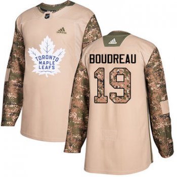 Adidas Maple Leafs #19 Bruce Boudreau Camo Authentic 2017 Veterans Day Stitched NHL Jersey