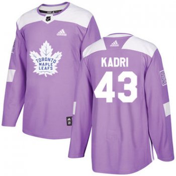 Adidas Maple Leafs #43 Nazem Kadri Purple Authentic Fights Cancer Stitched NHL Jersey