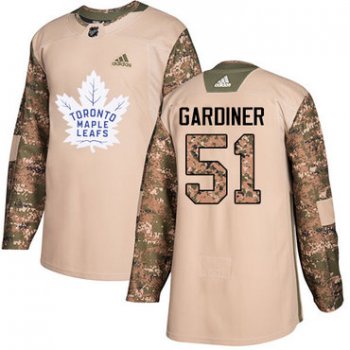 Adidas Maple Leafs #51 Jake Gardiner Camo Authentic 2017 Veterans Day Stitched NHL Jersey
