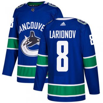 Adidas Vancouver Canucks #8 Igor Larionov Blue Home Authentic Stitched NHL Jersey