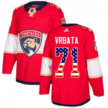 Adidas Panthers #71 Radim Vrbata Red Home Authentic USA Flag Stitched NHL Jersey