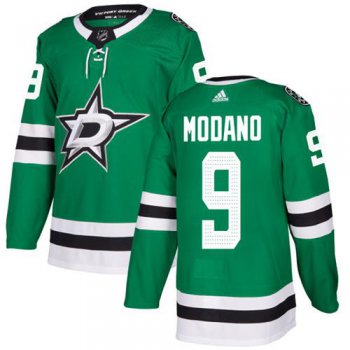 Adidas Dallas Stars #9 Mike Modano Green Home Authentic Stitched NHL Jersey