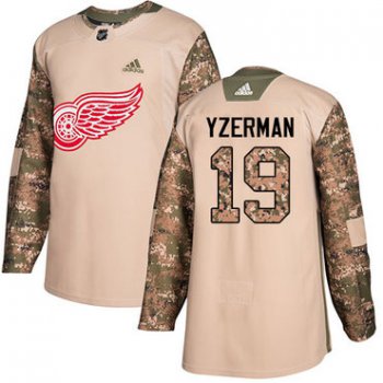 Adidas Red Wings #19 Steve Yzerman Camo Authentic 2017 Veterans Day Stitched NHL Jersey