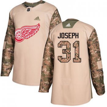 Adidas Red Wings #31 Curtis Joseph Camo Authentic 2017 Veterans Day Stitched NHL Jersey