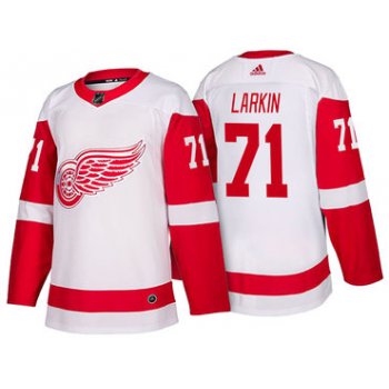 Men's Detroit Red Wings #71 Dylan Larkin White 2017-2018 adidas Hockey Stitched NHL Jersey