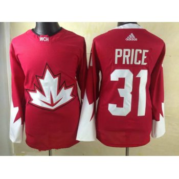 2016 IIHF Team Canada Men's #31 Carey Price Red adidas Ice Hockey Stitched Jersey