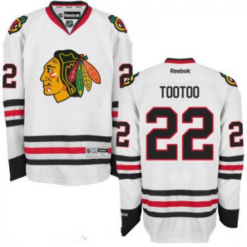 Mens Chicago Blackhawks #22 Jordin Tootoo White Hockey Stitched NHL Jersey