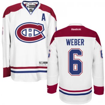 Men's Montreal Canadiens #6 Shea Weber White Reebok Hockey Jersey