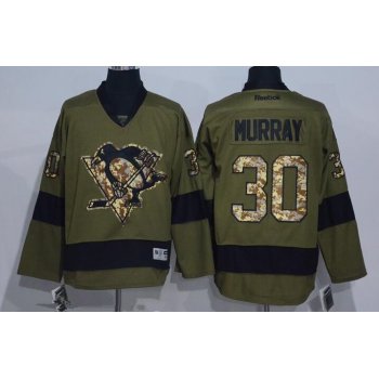 Men's Pittsburgh Penguins #30 Matt Murray Green Salute to Service Stitched NHL Reebok Hockey Jersey