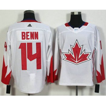Men's Team Canada #14 Jamie Benn White 2016 World Cup of Hockey Game Jersey