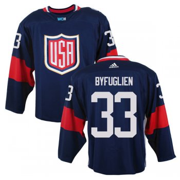 Men's Team USA #33 Dustin Byfuglien Navy Blue 2016 World Cup of Hockey Game Jersey