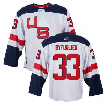 Men's Team USA #33 Dustin Byfuglien White 2016 World Cup of Hockey Game Jersey