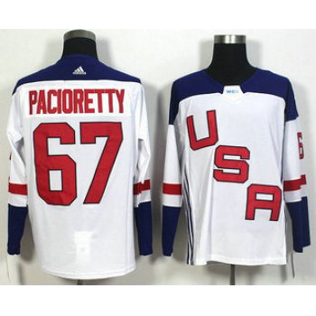 Men's Team USA #67 Max Pacioretty White 2016 World Cup of Hockey Game Jersey