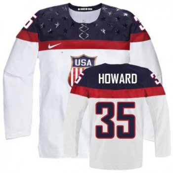 2014 Olympics USA #35 Jimmy Howard White Jersey