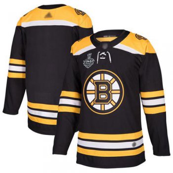 Men's Boston Bruins Blank Black Home Authentic 2019 Stanley Cup Final Bound Stitched Hockey Jersey