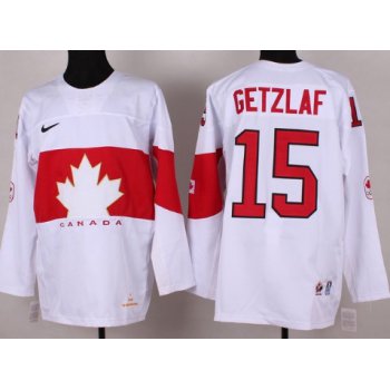 2014 Olympics Canada #15 Ryan Getzlaf White Jersey