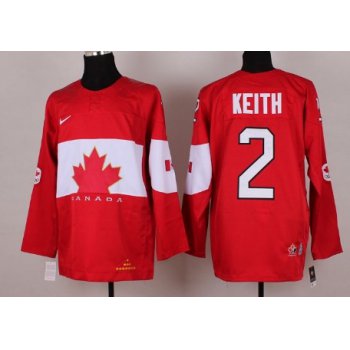 2014 Olympics Canada #2 Duncan Keith Red Jersey